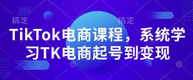TikTok电商课程，​系统学习TK电商起号到变现-赛德副业库