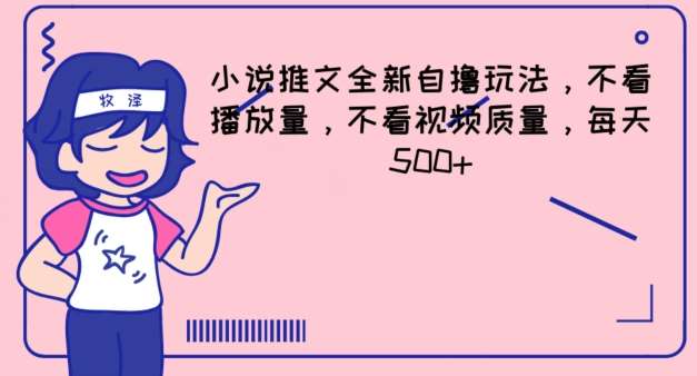 小说推文全新自撸玩法，不看播放量，不看视频质量，每天500+【揭秘】-赛德副业库