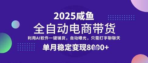 全网首发【闲鱼全自动电商带货】三年磨一剑，一朝露锋芒，单月稳定变现8k+【揭秘】-赛德副业库