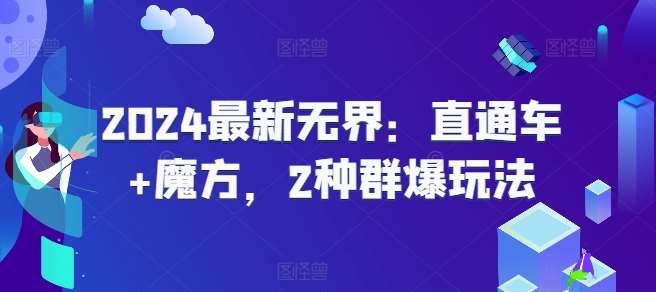 2024最新无界:直通车+魔方,2种群爆玩法-赛德副业库