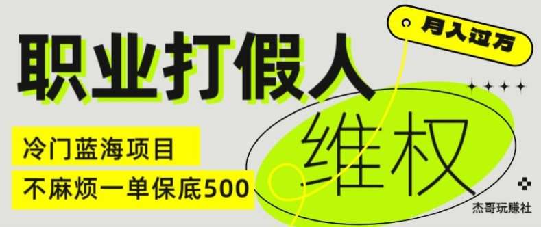 职业打假人电商维权揭秘，一单保底500，全新冷门暴利项目【仅揭秘】-赛德副业库