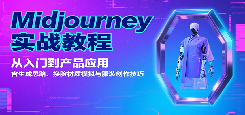 Midjourney实战教程:从入门到产品应用,含生成思路、换脸材质模拟与服装创作技巧-赛德副业库