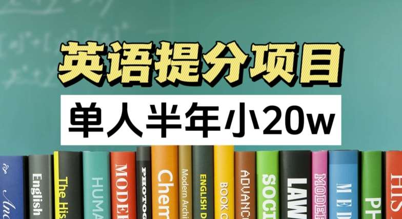 英语提分项目，100%正规项目，单人半年小 20w-赛德副业库