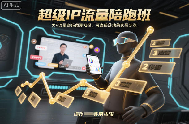 超级IP流量陪跑班,大V流量密码倾囊相授,可直接落地的实操步骤-赛德副业库