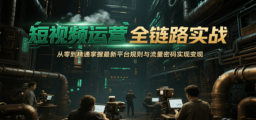 短视频运营全链路实战,从零到精通掌握最新平台规则与流量密码实现变现-赛德副业库