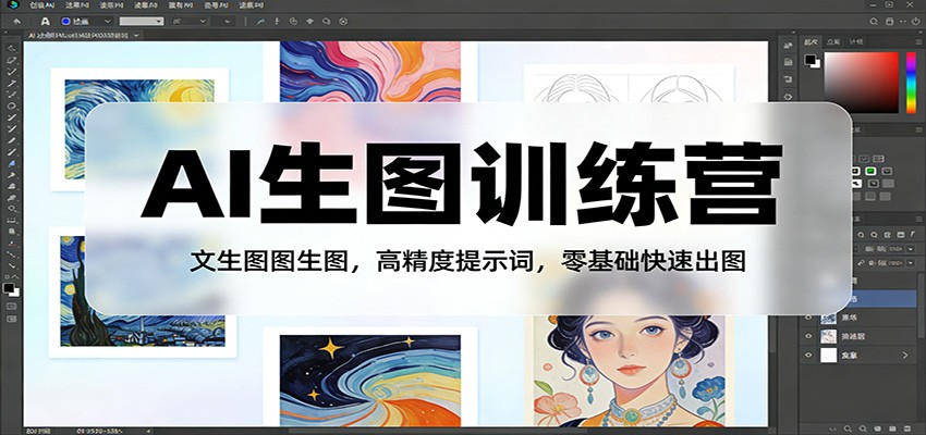 AI生图训练营:文生图图生图,高精度提示词,零基础快速出图-赛德副业库