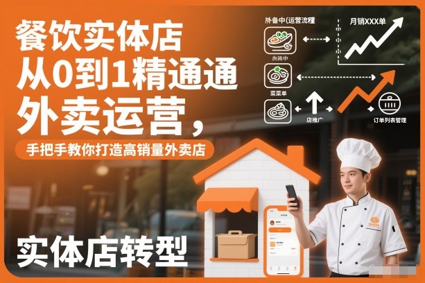 餐饮实体店从0到1精通外卖运营,手把手教你打造高销量外卖店-赛德副业库