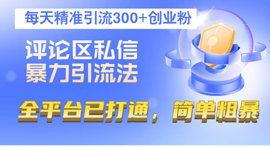 （12714期）评论区私信暴力引流法，每天精准引流300+创业粉，全平台已打通，简单粗暴-赛德副业库