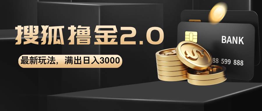 （12212期）搜狐撸金2.0最新玩法，无脑日入3000+，可无限扩大-赛德副业库