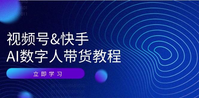 (12470期)视频号&快手-AI数字人带货教程:认知、技术、运营、拓展与资源变现-赛德副业库