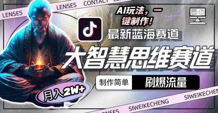 （10181期）最新大智慧思维赛道AI玩法，刷爆流量，制作简单，小白月入2w+-赛德副业库