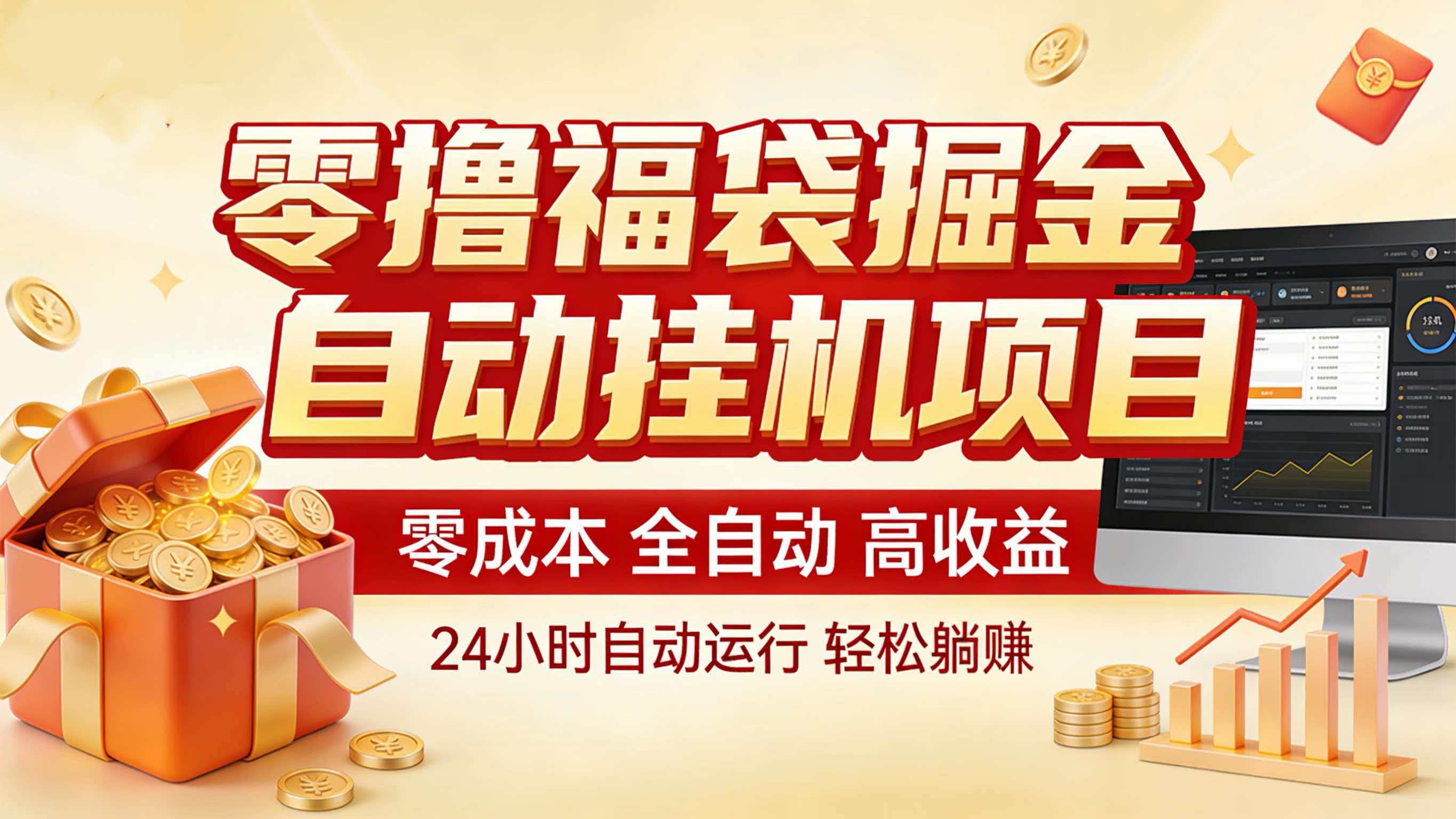 零撸福袋掘金!全自动挂机躺赚,新手也能上手-赛德副业库