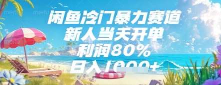 闲鱼冷门暴力赛道,新人当天开单,利润80%,日入几张,长期可做【揭秘】-赛德副业库