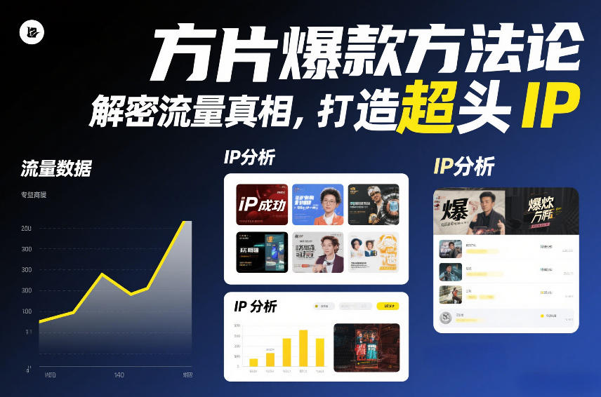 方片爆款方法论,解密流量真相,打造超头IP-赛德副业库