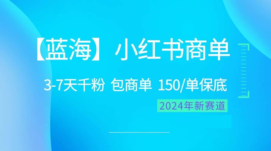 (10232期)2024蓝海项目【小红书商单】超级简单,快速千粉,最强蓝海,百分百赚钱-赛德副业库