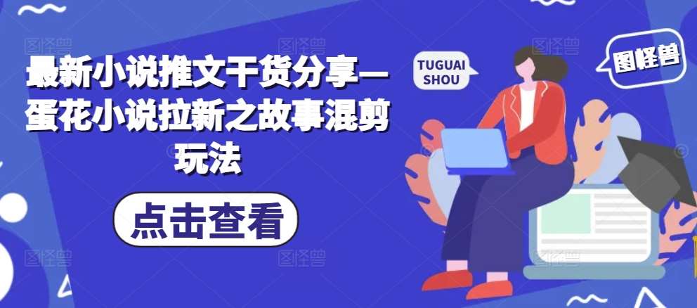 最新小说推文干货分享—蛋花小说拉新之故事混剪玩法-赛德副业库