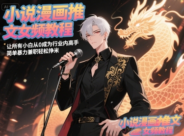 小说漫画推文女频教程，让所有小白从0成为行业内高手，简单暴力兼职轻松挣米-赛德副业库