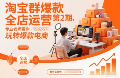 淘宝群爆款全店运营第2期，专业老师带你玩转爆款电商-赛德副业库