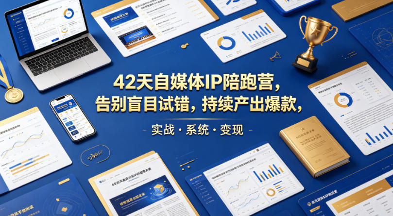 42天自媒体IP陪跑营,告别盲目试错,持续产出爆款,实战·系统·变现(更新2026)-赛德副业库