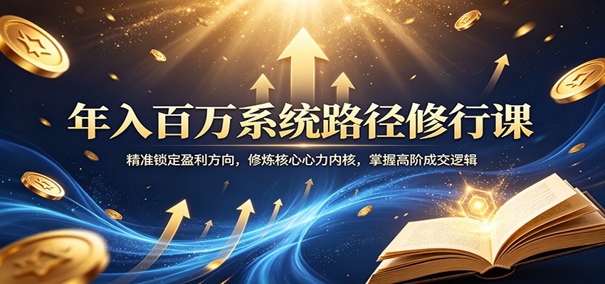 年入百万系统路径修行课：精准锁定盈利方向，修炼核心心力内核，掌握高阶成交逻辑-赛德副业库