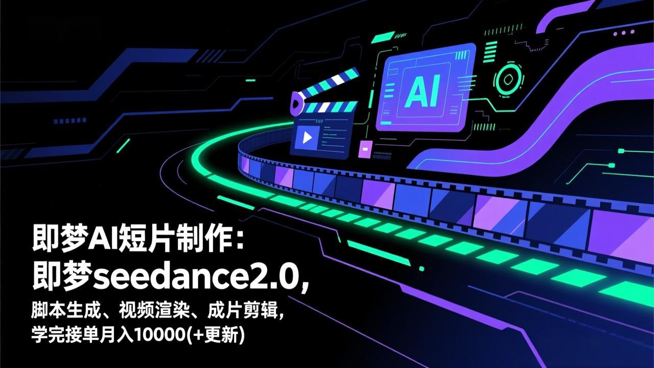 (17969期)即梦AI 短片制作(更新):即梦seedance2.0,脚本生成、视频渲染、成片剪辑,学完接单月入10000+-赛德副业库