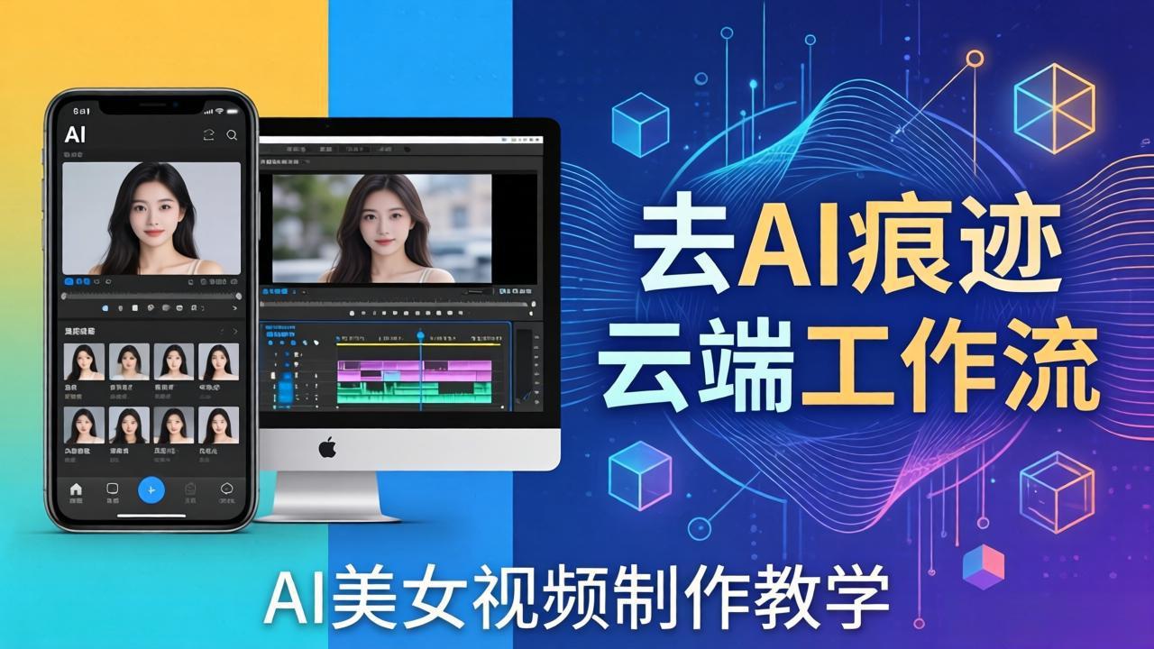 (17928期)AI美女视频制作教学:去AI痕迹,云端工作流出图,手机电脑均可,不需要配置-赛德副业库