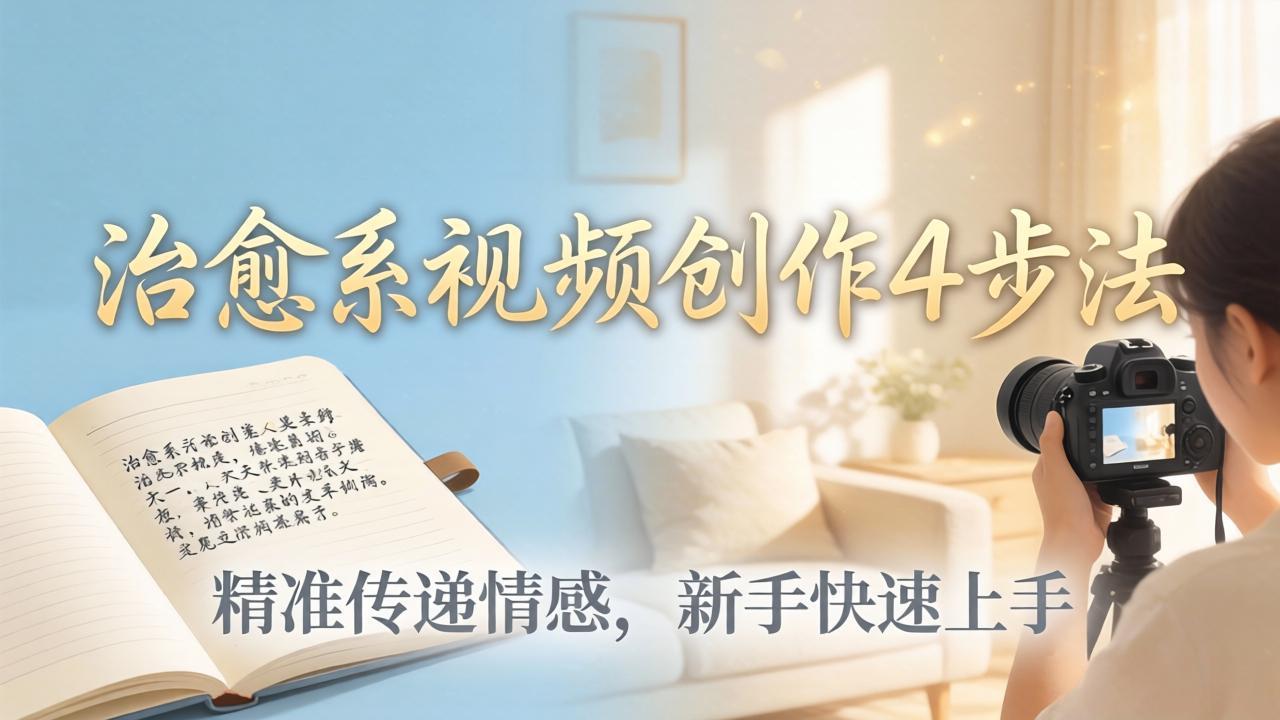 (18165期)治愈系视频创作4步法:从文案打磨到画面呈现,精准传递情感,新手快速上手出优质内容-赛德副业库