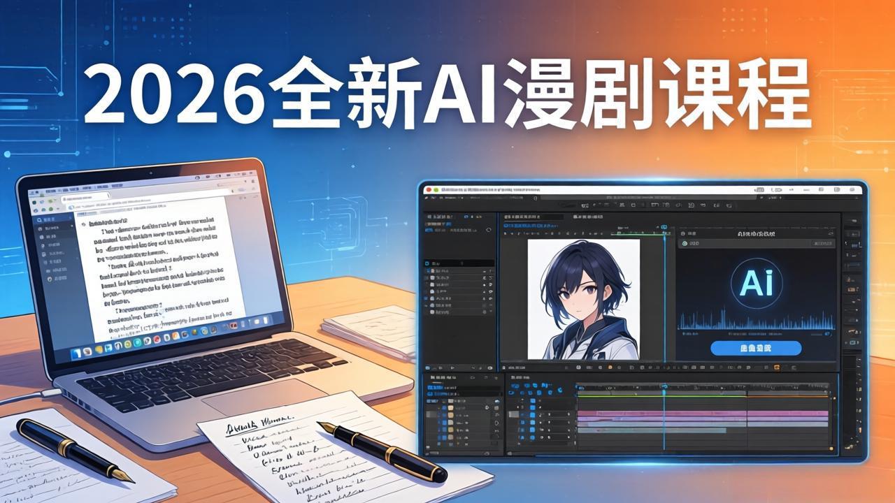 （17893期）2026全新AI漫剧课程：覆盖创作全链路，教你写作分镜剪辑配音一站式打造漫剧作品-赛德副业库