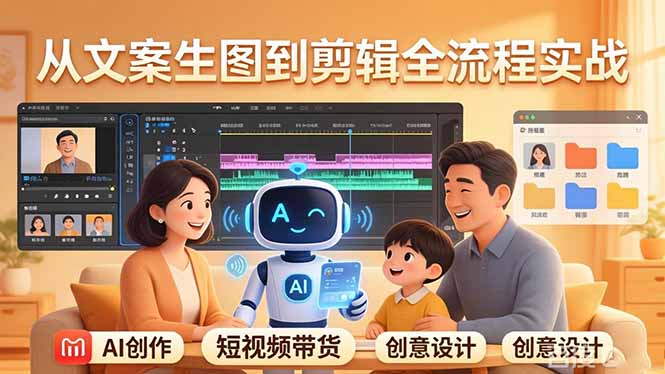 (17916期)原创 AI 剧情短视频带货:AI+家庭剧情+带货广告,从文案生图到剪辑全流程实战-赛德副业库