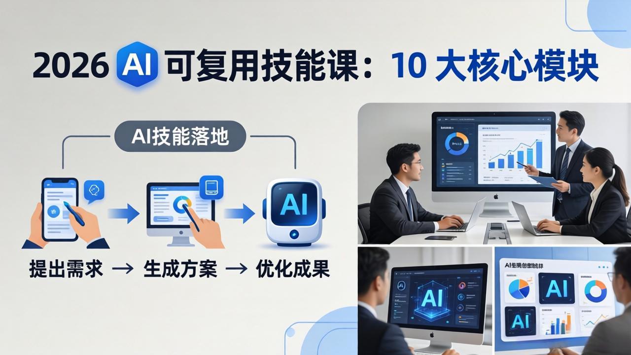 （17894期）2026AI可复用技能-4月新课：10大核心模块，手把手教你把AI用进工作、产出成果-赛德副业库