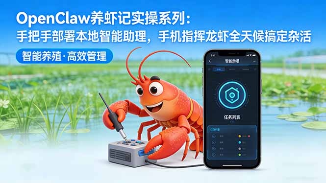 (17846期)OpenClaw养虾记实操系列-更新:手把手部署本地智能助理,手机指挥龙虾全天候搞定杂活-赛德副业库