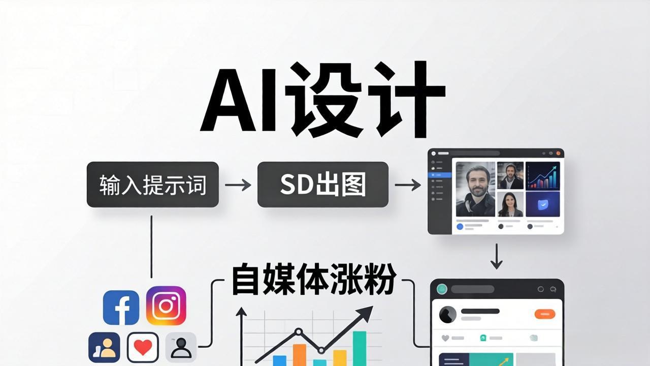 (18136期)人人都是AI设计师:SD出图+自媒体涨粉一站教学,告别图文素材焦虑,AI设计让你轻松避开内卷-赛德副业库