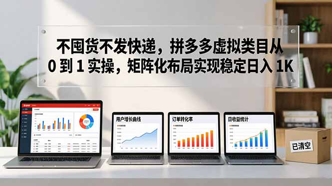 (17989期)不囤货不发快递,拼多多虚拟类目从 0 到 1 实操,矩阵化布局实现稳定日入 1K-赛德副业库