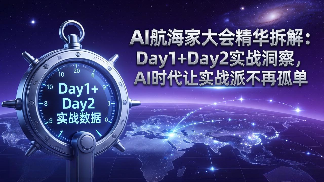 (17867期)AI航海家大会精华拆解:Day1+Day2实战洞察,AI时代让实战派不再孤单-赛德副业库