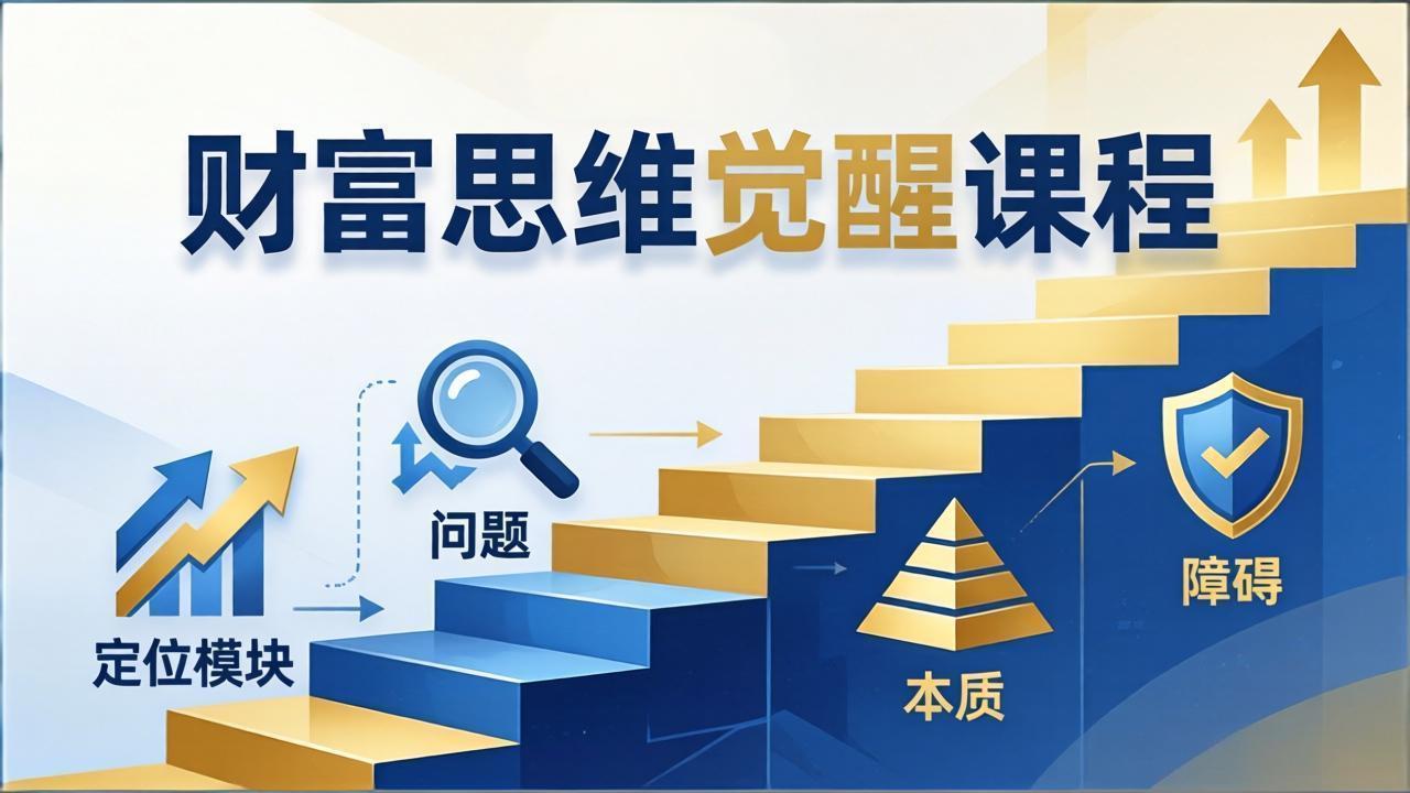 (17872期)财富思维觉醒第十期:3天大课四大模块,精准定位问题看清本质,扫清人生障碍-赛德副业库