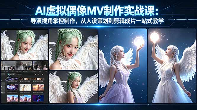 （17962期）AI虚拟偶像MV制作实战教学：导演视角掌控制作，从人设策划到剪辑成片一站式教学-赛德副业库