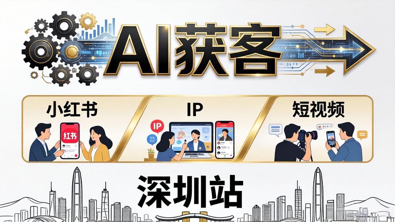 （18264期）2026AI获客大课深圳站：4月17日-19日3天2夜拆透小红书+IP+短视频，老板操盘手必来-赛德副业库