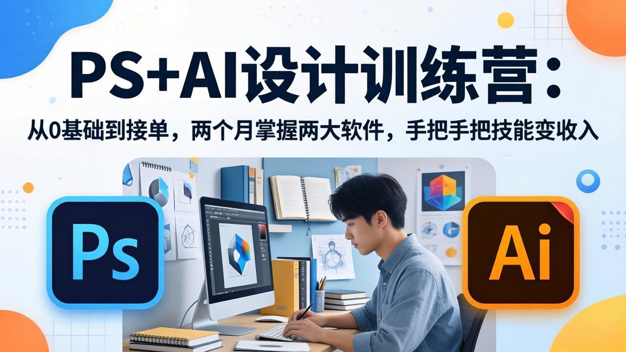 （17885期）PS+AI设计训练营：从0基础到接单，两个月掌握两大软件，手把手把技能变收入-赛德副业库
