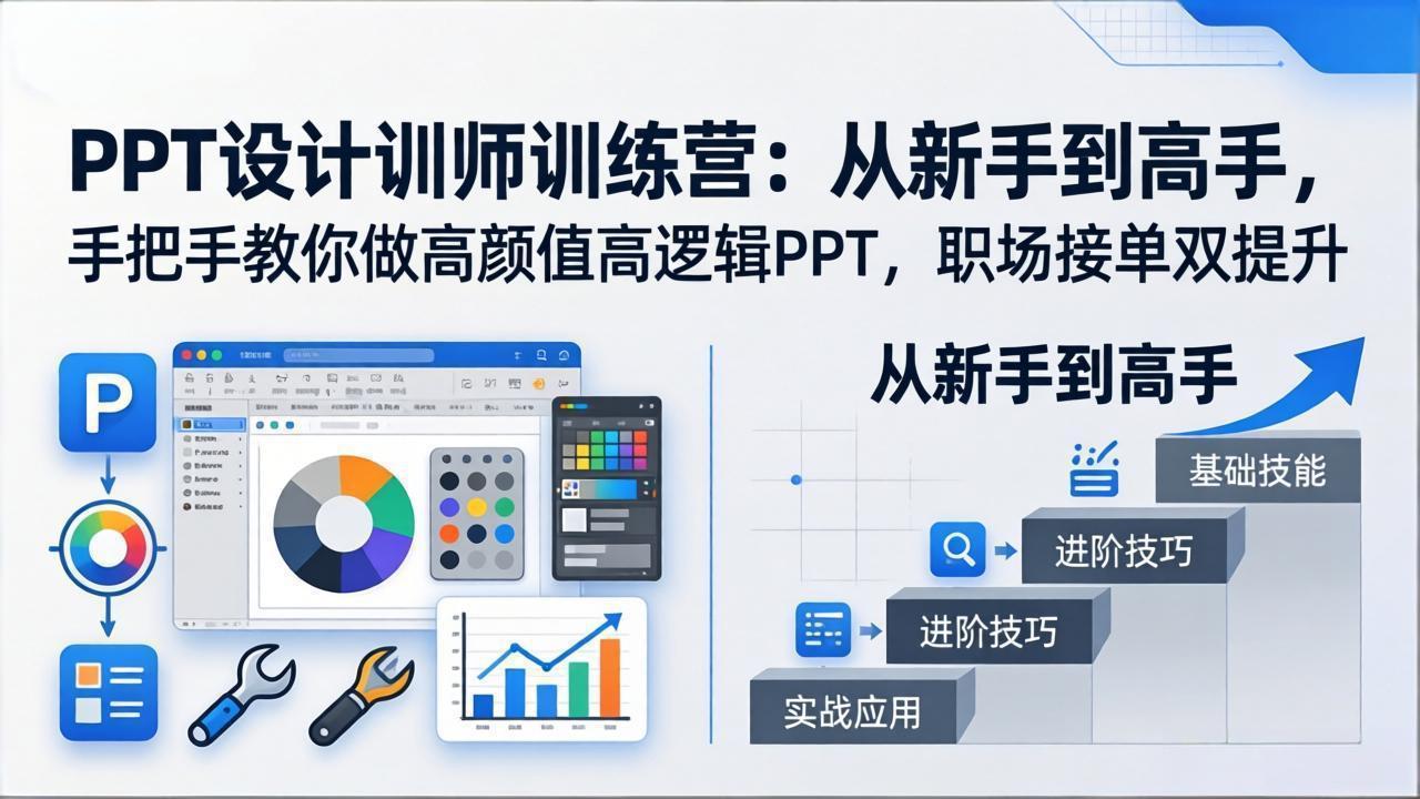 （17886期）PPT设计训师训练营：从新手到高手，手把手教你做高颜值高逻辑PPT，职场接单双提升-赛德副业库