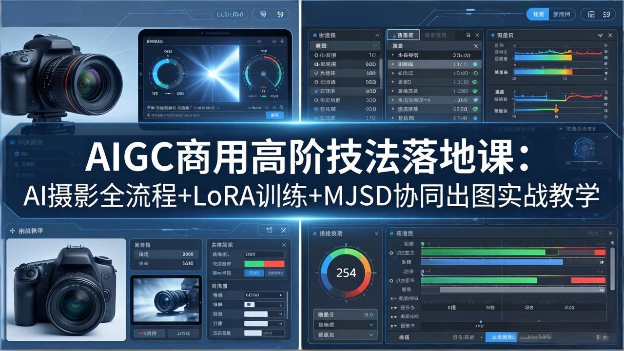 (18254期)AIGC商用高阶技法落地课:AI摄影全流程+LoRA训练+MJSD协同出图实战教学-赛德副业库
