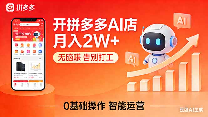 （17947期）开一家拼多多AI店，月入2W+，无脑赚，告别打工，附SOP手册-赛德副业库