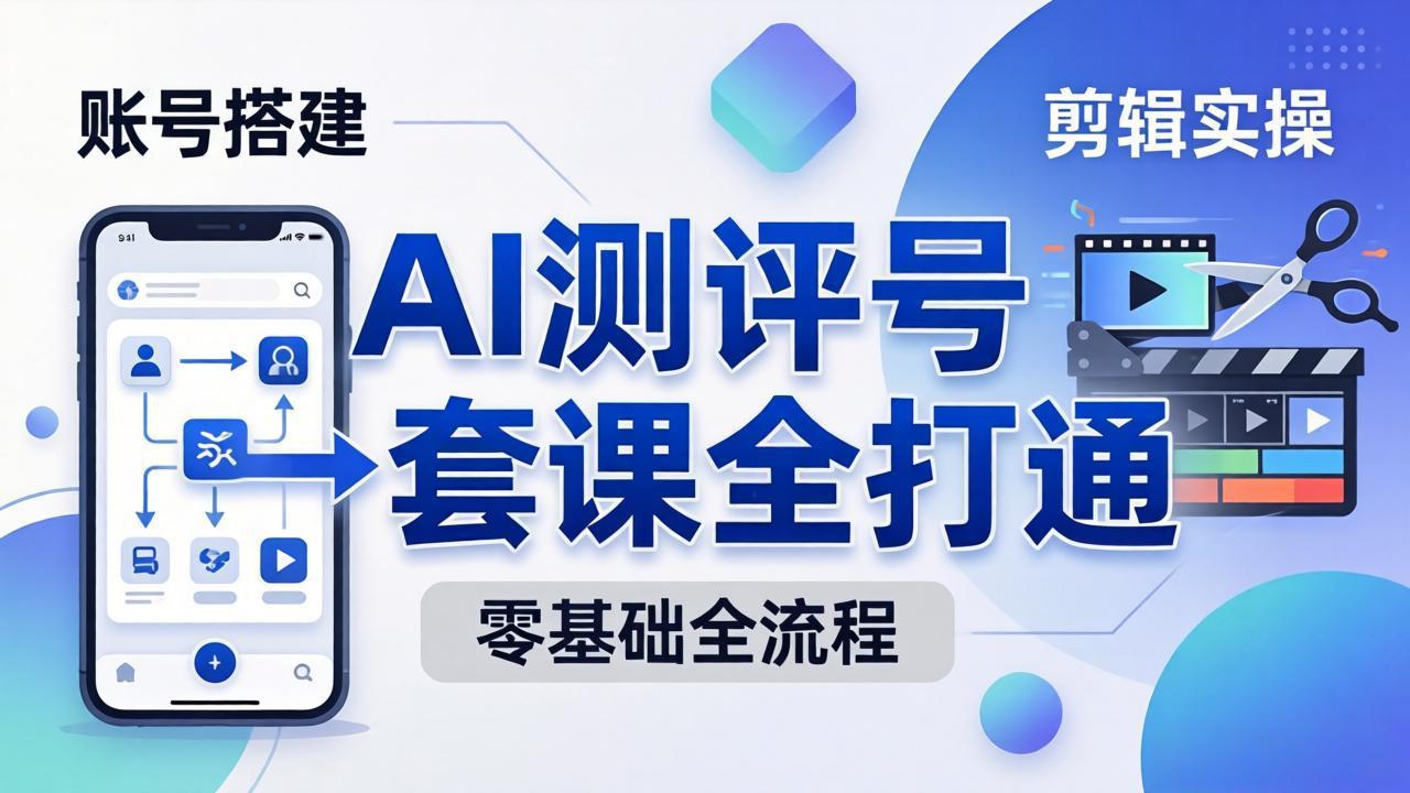 (18240期)零基础起步怎么做AI测评号?账号搭建、爆款文案、剪辑实操、涨粉变现,一套课全打通-赛德副业库