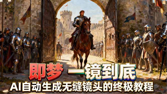（18241期）即梦AI一镜到底终极教程，智能补帧+运镜技巧，AI自动生成无缝丝滑长镜头高效出片-赛德副业库