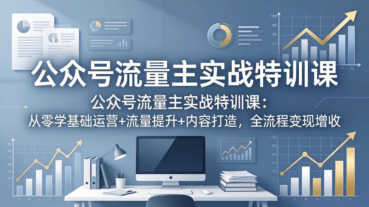 （18072期）公众号流量主实战特训课：从零学基础运营+流量提升+内容打造，全流程变现增收-赛德副业库