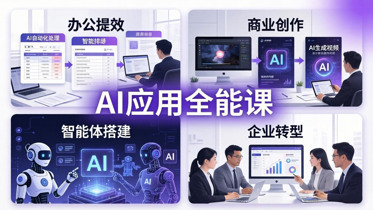 (18042期)AIGC 应用师全能课-更新:办公提效、商业创作、智能体搭建、企业转型,一站式学会AI应用-赛德副业库