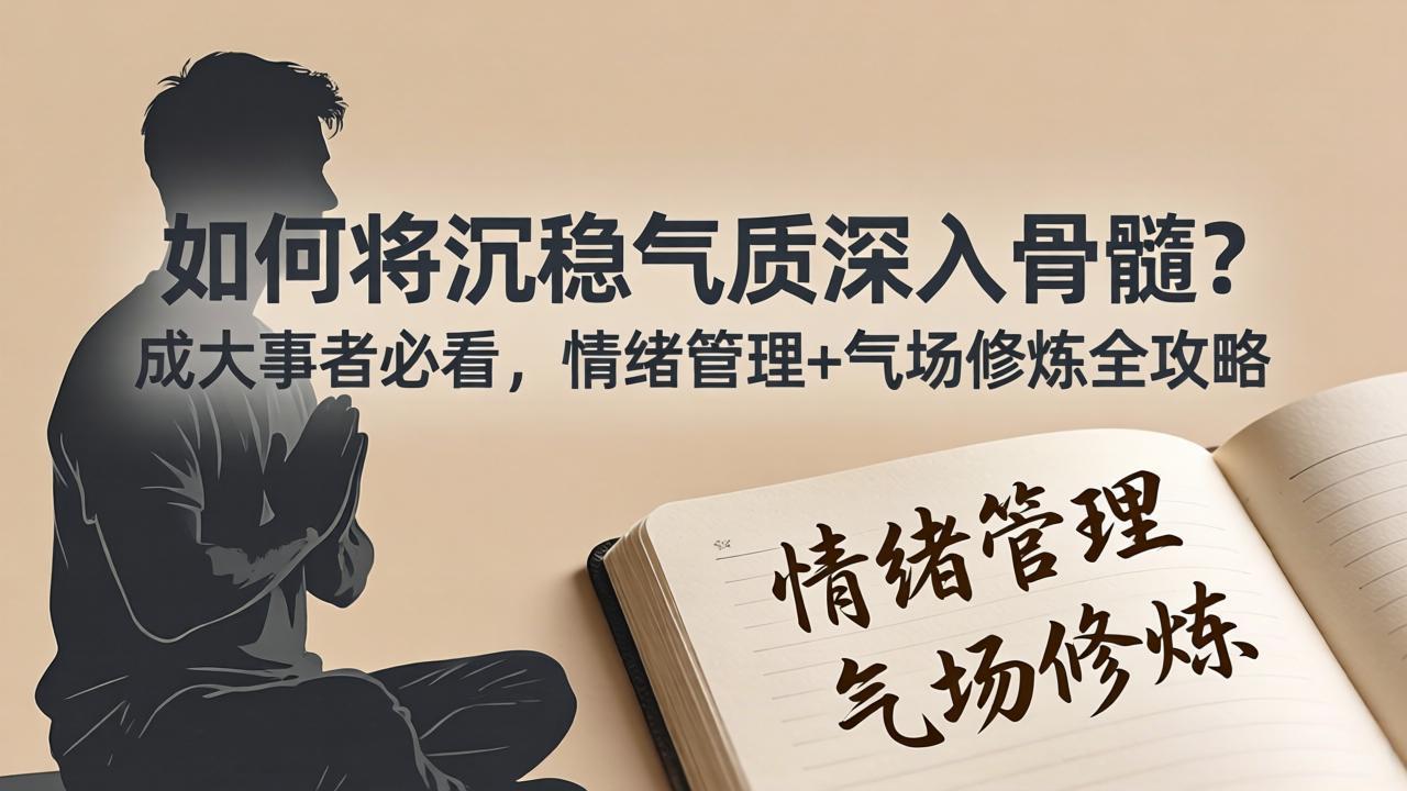 (18058期)付费文章:如何将沉稳气质深入骨髓?成大事者必看,情绪管理+气场修炼全攻略-赛德副业库