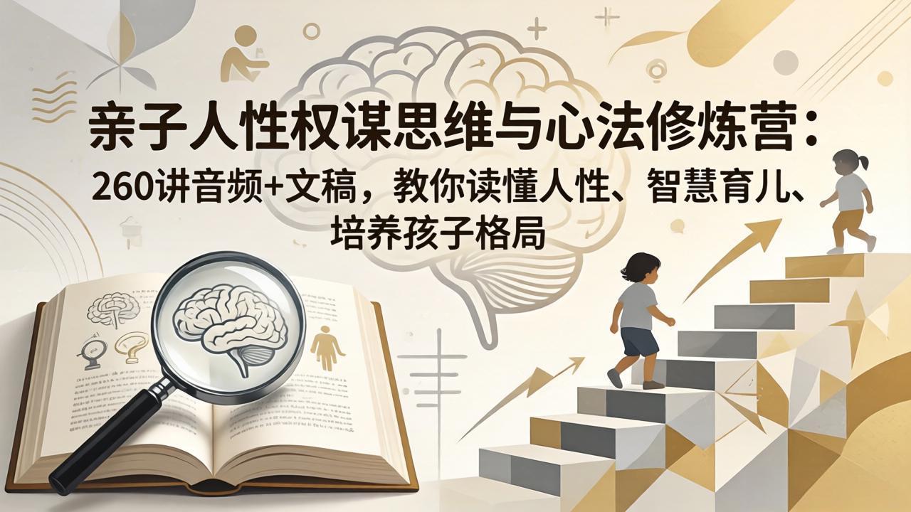 （18076期）亲子人性权谋思维与心法修炼营：260讲音频+文稿，教你读懂人性、智慧育儿、培养孩子格局-赛德副业库