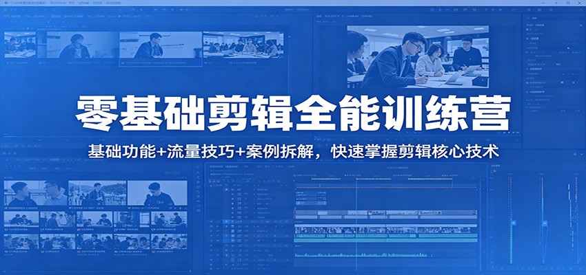 零基础剪辑全能训练营:基础功能+流量技巧+案例拆解,快速掌握剪辑核心技术-赛德副业库