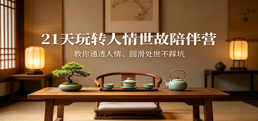 21天玩转人情世故陪伴营：教你通透人情、圆滑处世不踩坑-赛德副业库