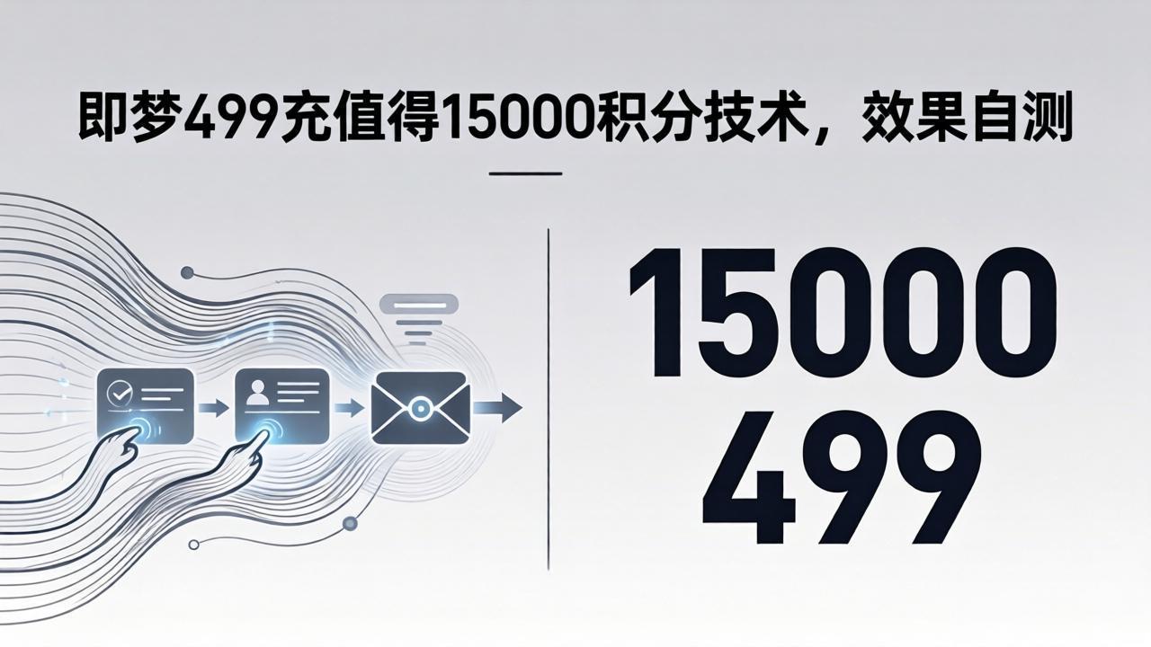 (18093期)即梦499充值得15000积分技术,效果自测-赛德副业库